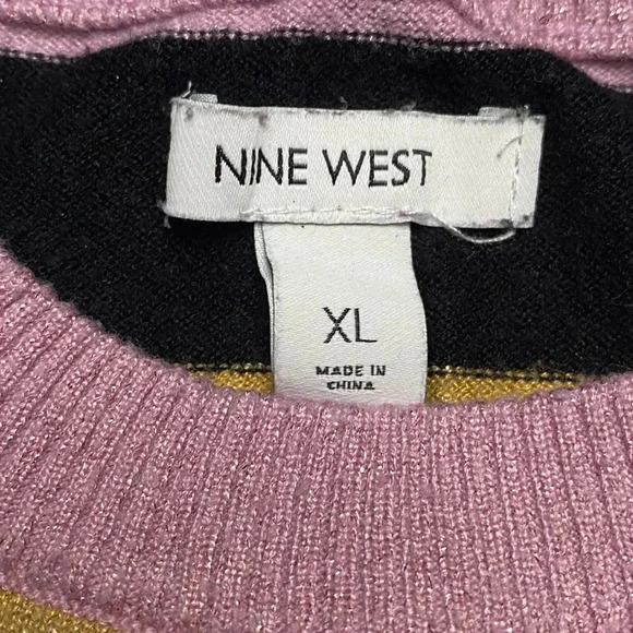 Nine West colorful crewneck sweater size XL - Picture 3 of 4